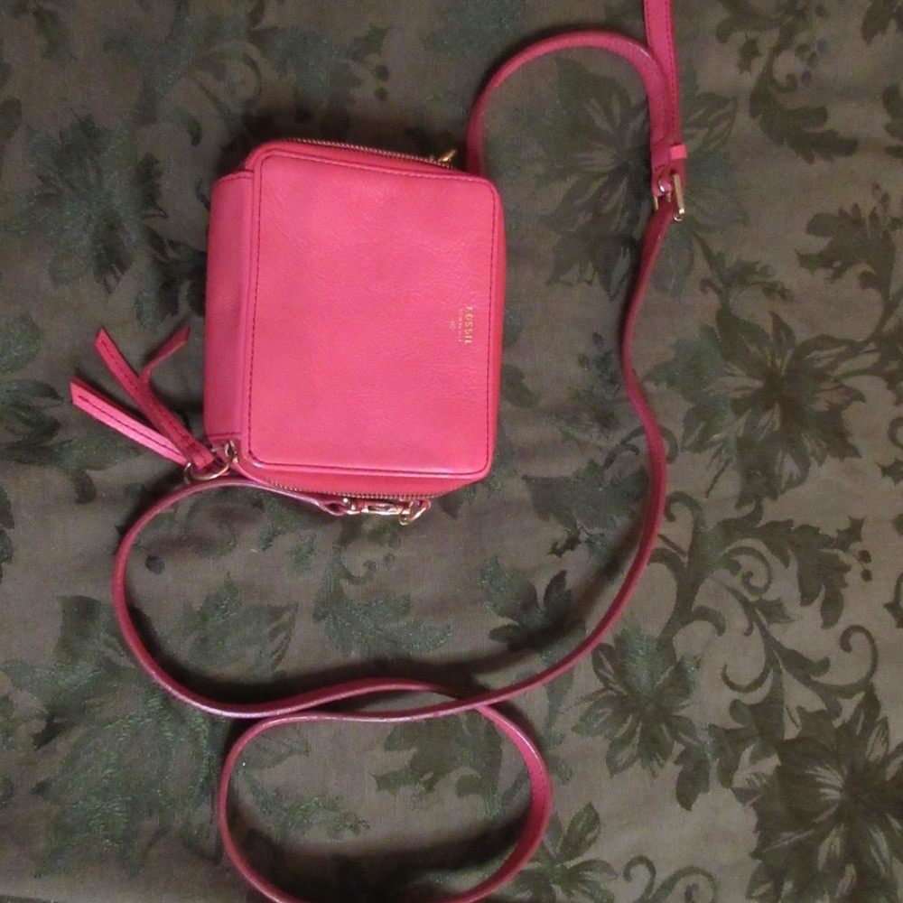 Pink Fossil Crossbody Bag
